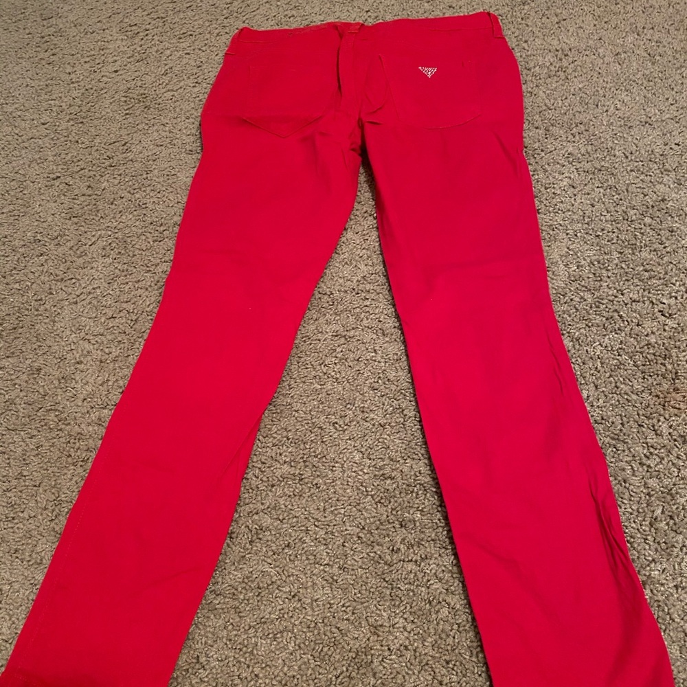 Red guess jeans